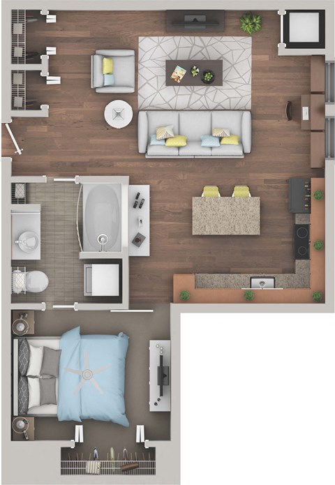 A4 Floor Plan A4 Floor Plan at Ann Arbor City Club, Ann Arbor Michigan
